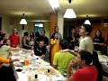la schola cantorum coralina canta en la �ltima sobremesa del xvii curso de canto, tecnica vocal, direcci�n coral y taller coral (organizado por el coro camerata ad libitum de ponteareas)celebrado en pontevedra, galicia el 21 de agosto de 2006