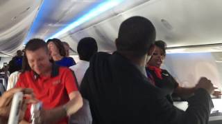 Line dancing aboard Southwest Air flight from Seattle to Dallas. A very wild flight!!
We were invite