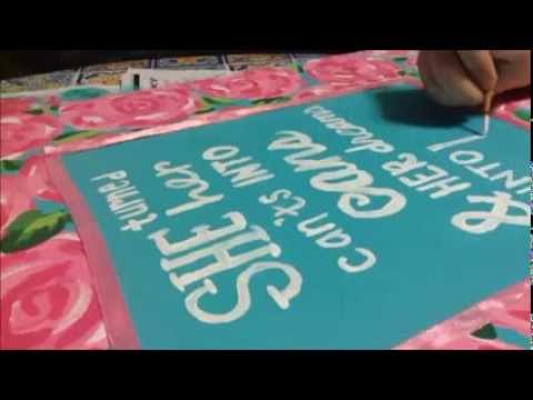 how to paint a quote on canvas