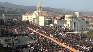 Thousands rally in Artsakh