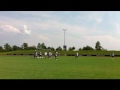 Gianluca Zambrotta blasts ball at Mario Yepes (AC Milan training)