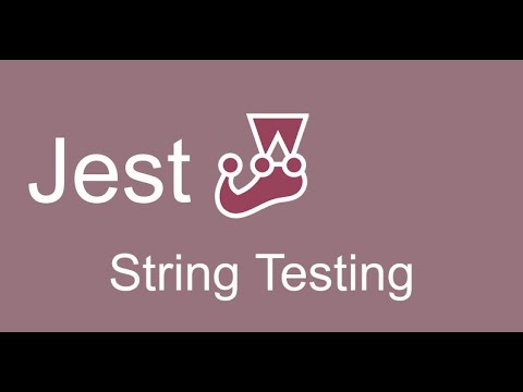 Jest tutorial #34 string unit test