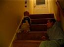 climbing the stairs