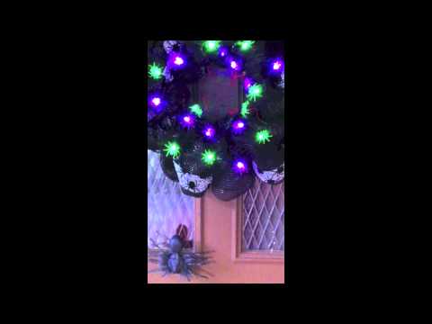 how to attach letters to a deco mesh wreath