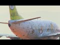 バードストライク AIR DO B737-500 BEAR DO DREAM@仙台空港 Bird strike ベアドゥドリーム バードストライク