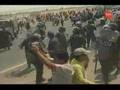 Peruanos protestan en frontera con Chile