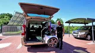 Elektrický jeřábek zavazadlový Harmar AL425 ve voze PEUGEOT Expert