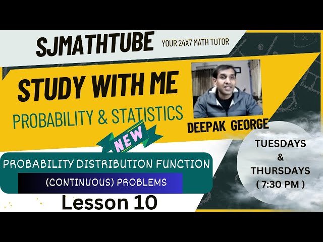 4 - Probability Distribution Function (Continuous) - Numericals