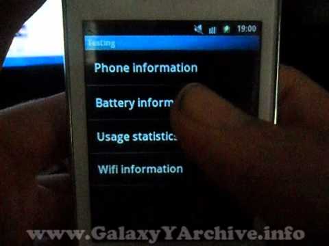 how to check battery on samsung galaxy y