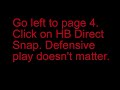 How to do Madden 09 Wr Direct Snap Glitch