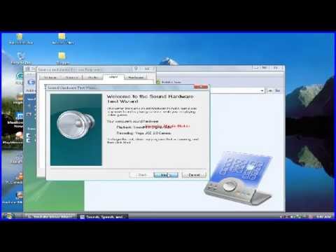 how to test sound in windows xp