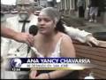 Mujer media camote paraliza transito