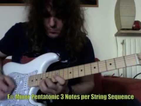 Roberto Vanni: 3 (F# Minor) & 2 Notes (A Minor) per String Minor Pentatonic with Alternate Picking