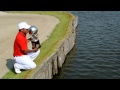 Prayad Marksaeng jumps into pond
