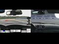 Splitscreen video comparing BMW M5 (E60) with MB CLK 500