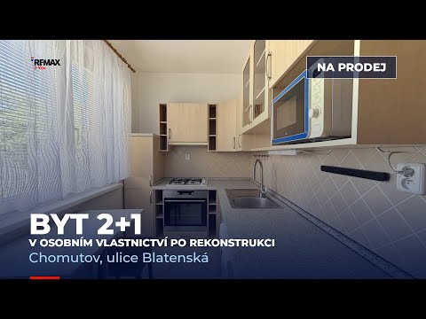 Video Prodej bytu 2+1 v osobním vlastnictví po rekonstrukci v top části Chomutova