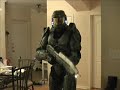 adams halo armor   getting dressed in costume
