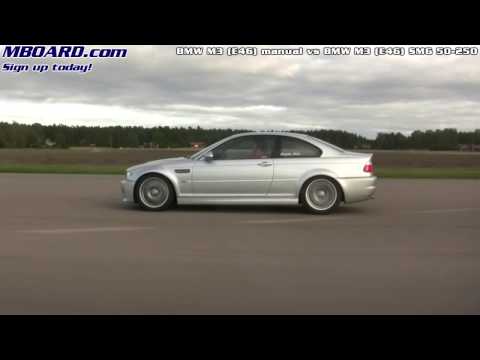 video auto BMW M3 E46 SMG vs BMW M3 E46 manuel
