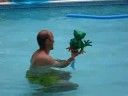 Dave and Celso playing with squirting frogs