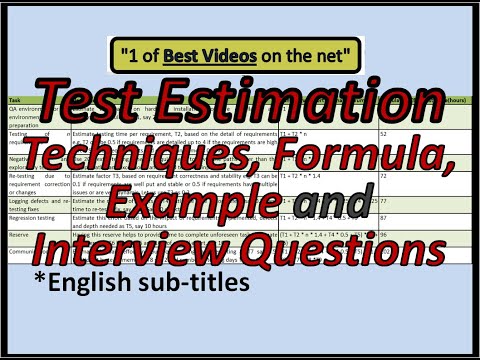 how to do test estimation