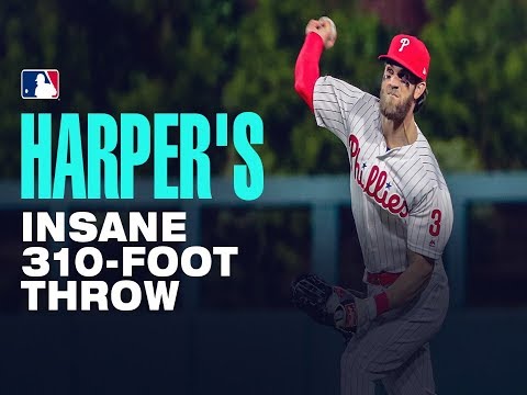 Video: Harper nabs Robles from 310 feet out!