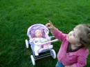 Ava walking arond the house