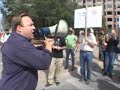 alex jones and many others participate in a march in austin on texas independence day protesting rfid chips to be placed in animals, the north american union, and other issues that faces texans and the rest of the world.