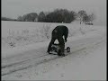 Bierkasten Kart im Schnee