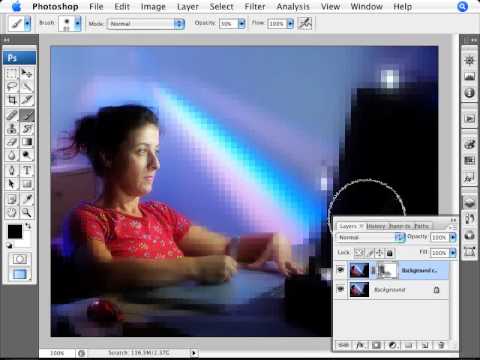 Learn Photoshop - How to create the effect of digital pixels - YouTube