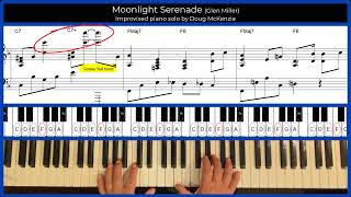 Moonlight Serenade (Glen Miller) Jazz piano tutorial