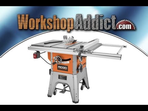 ridgid - We take a close look at the Ridgid 10 inch hybrid table saw. See what we liked about the saw and the very few things that could have been done better.