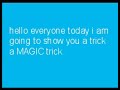 cool magic trick