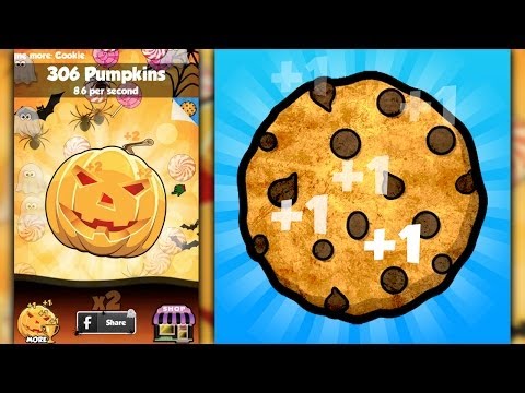 COOKIE CLICKERS (HALLOWEEN EDITION) - iPhone Gameplay Video