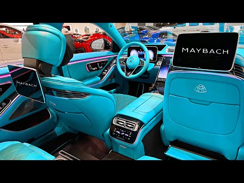 2023 NEW Mercedes S580 MAYBACH with Custom BABY BLUE INTERIOR! Exterior Interior Walkaround