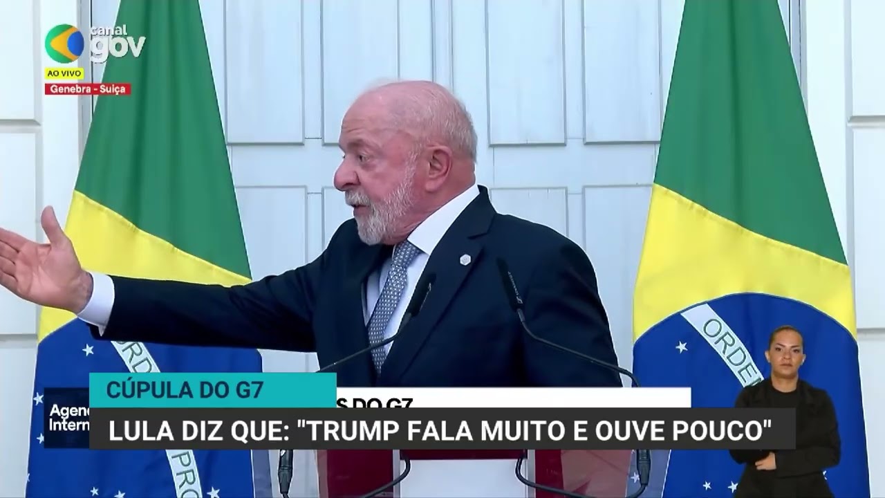 Lula avalia G7 e justifica ausência de reunião com Trump por disputa de tarifas