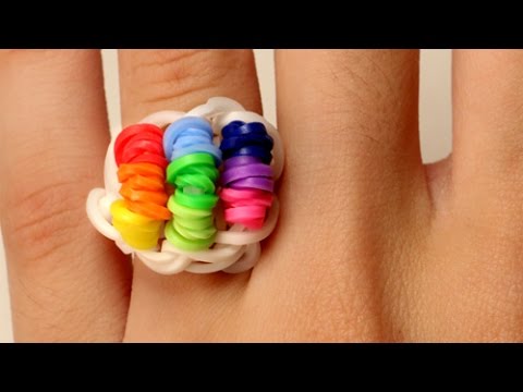 ring - De Loom bands / Rainbow Loom tutorial voor de Candy Ring! Velen van jullie hebben gevraagd om een ring versie van deze techniek dus die laat ik je hier zien! Laat me je rainbow loom en loom...