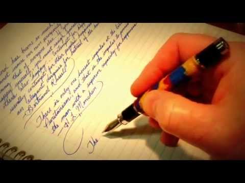 how to write with a fountain pen
