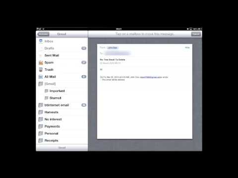 how to eliminate emails on ipad