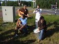 coparck playing their great song 'insert space' along a highway in assen after their tour bus broke down! 5 may 2007 (dutch liberation day).