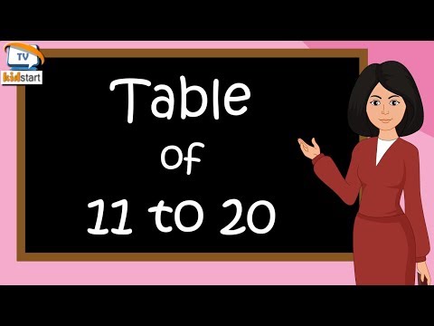 Table of 11 to 20 | multiplication table of 11 to 20 | rhythmic table of eleven to twenty