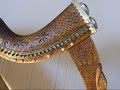Relic Trinity Replica harp. Willow frame and soundbox. Strung completely in 18ct Gold -- Thanks to Ann Heymann for the gauging and her help. Finished this morning, I always underestimate the work involved with replica harps! www.youtube.com Thanks for looking