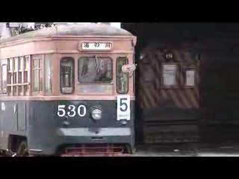 函館市電　　最古車両のツーショット