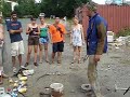 Recycling melting aluminum Charlottesville Community Bikes