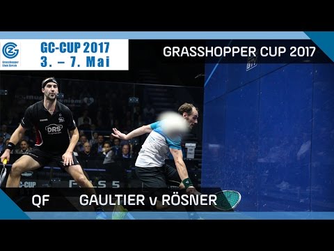 Squash: Gaultier v Rösner - Grasshopper Cup 2017 QF Highlights