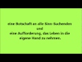 pax et bonum Wunder fallen nicht vom Himmel