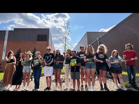 Video thumbnail: Sustained student effort brings pollinator garden to campus