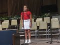 Bethany singing God Bless America