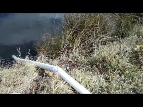 how to drain small pond