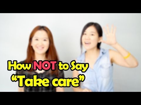 how to say take care in korean