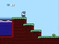 i didn't make this, it's from tasvideos.org . this game is weird. -------- ufouria is a game that was strangely never released in the united states, even though it was released in europe in addition to japan (where it's known as hebereke). the game itself is a metroid-style adventure: it takes place in a world that can be freely explored and several items need to be found and bosses defeated in order to gain access to some areas that initially seem inaccessible. there are four different characters in the game each with their own special abilities, although in this movie you will only see three characters ever used, as adebis has managed to completely avoid having to acquire shades the ghost.